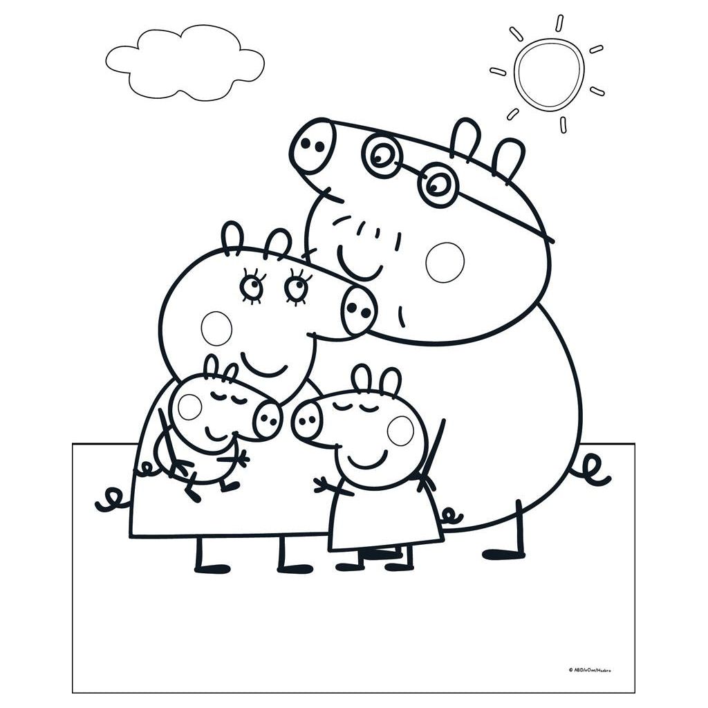 Gurli Gris malebog med klistermærker og tusser