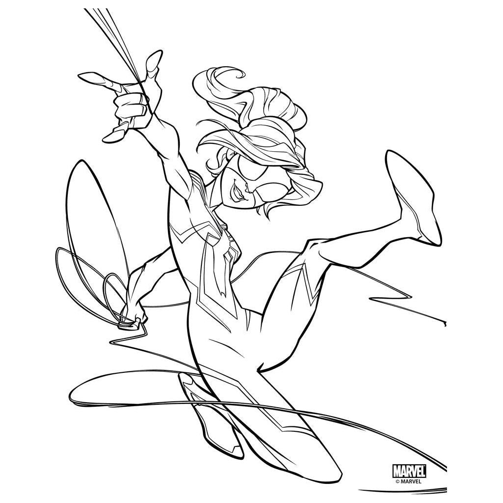 Spiderman malebog med klistermærke og tusser