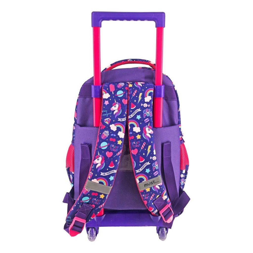 Trolley/skoletaske - Girl Power Unicorn