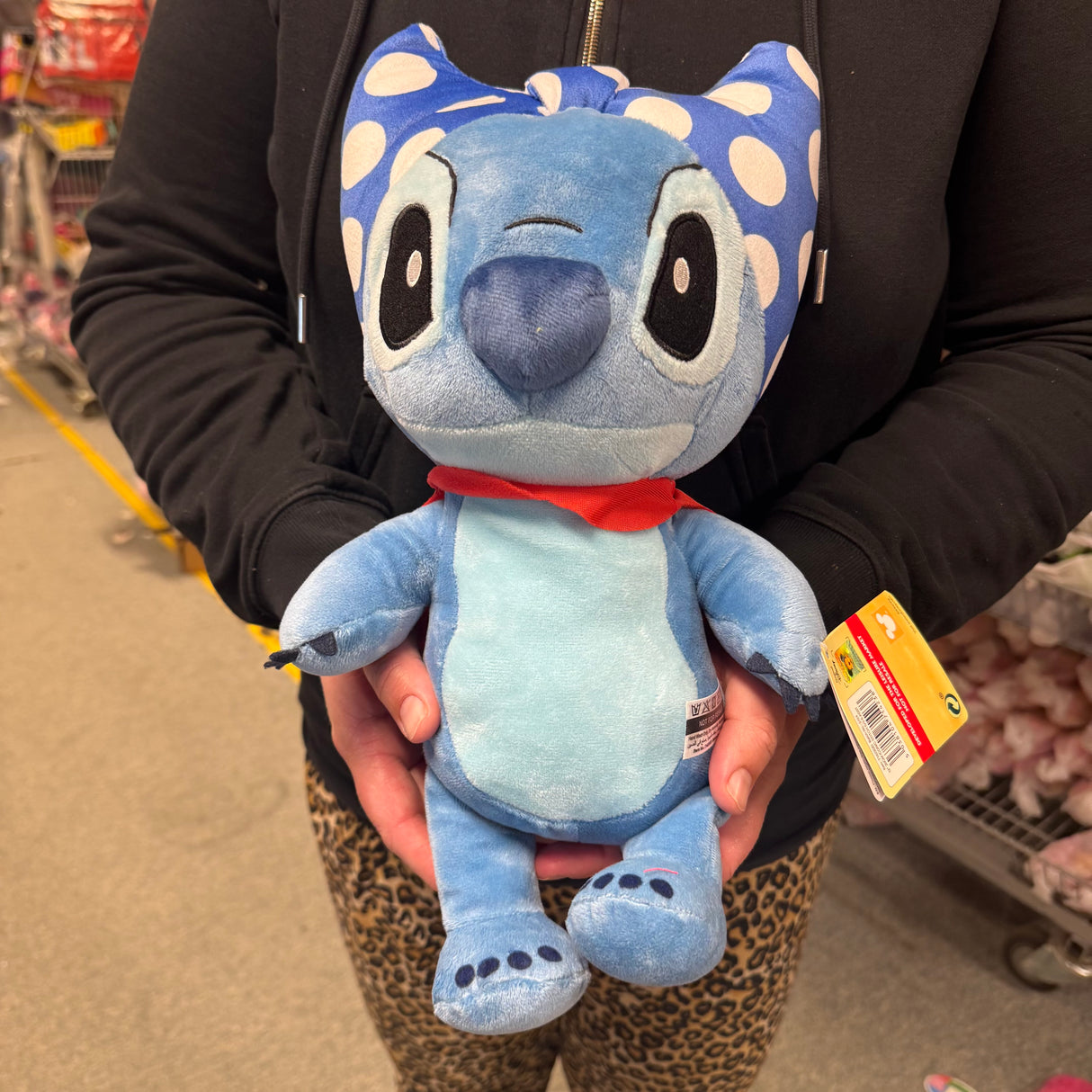 Stitch bamse med halsbånd 30 cm