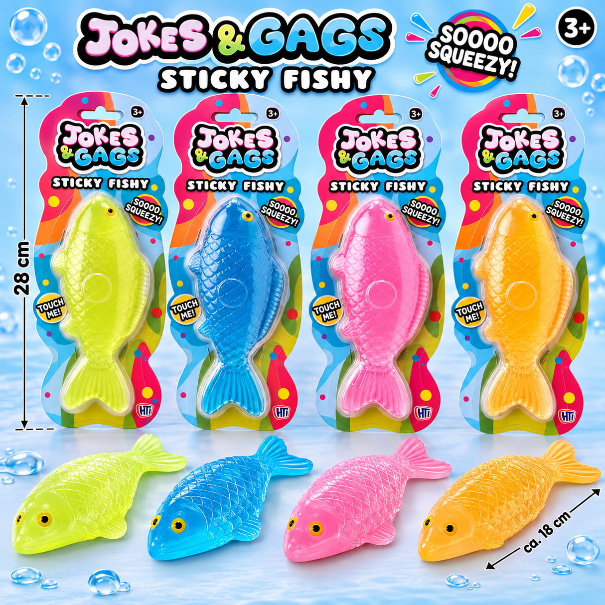 Sticky Icky Fishy (Assorteret farve)
