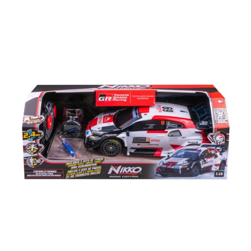 Nikko Toyota Gazoo Racing Rovanperä 1:16 Rally Serie med ekstra dæk 28 cm