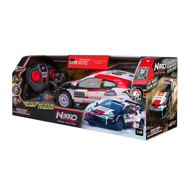 Nikko Toyota Gazoo Racing Rovanperä 1:16 Rally Serie med ekstra dæk 28 cm
