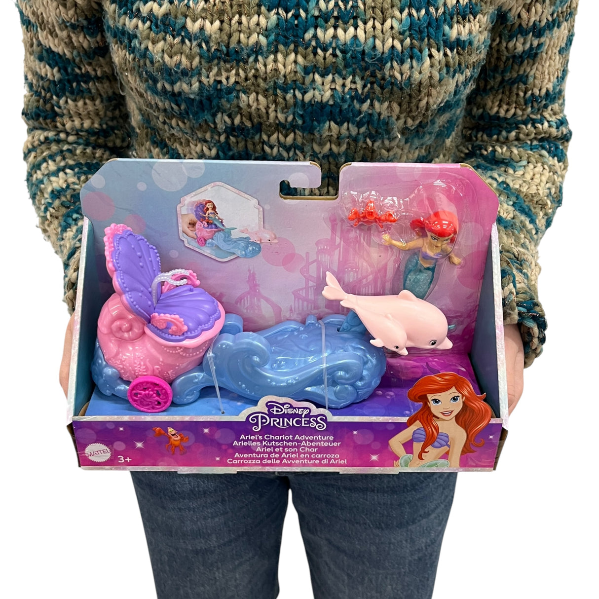 DISNEY PRINSESSE FIGUR HAVFRUE ARIEL + VOGN