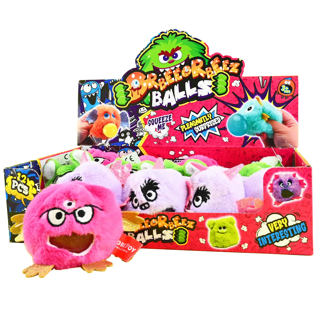 Squishy plush monster glitter