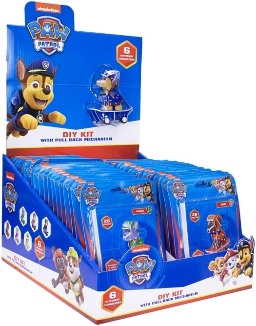 Paw Patrol DIY pull back køretøj incl figur