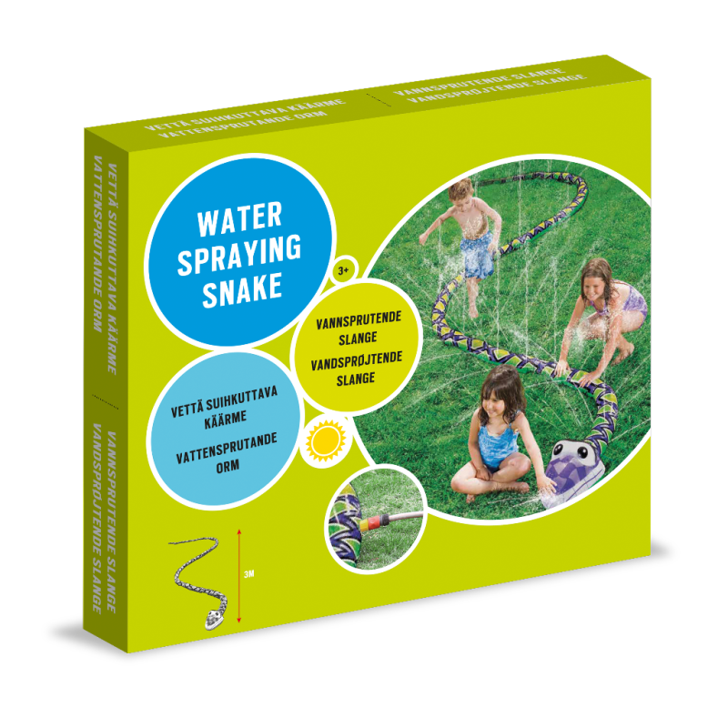 Vandsprøjtende slange på 3 meter