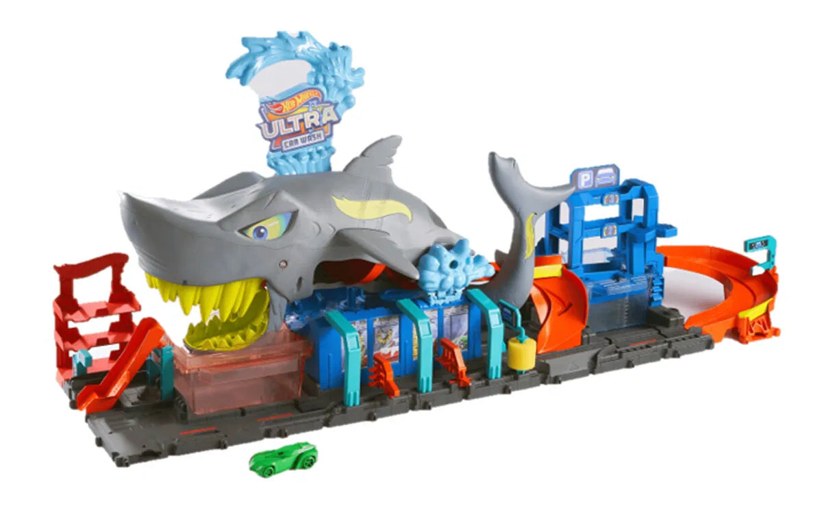 Hot Wheels Vaskehal - City Ultra Shark Car Wash