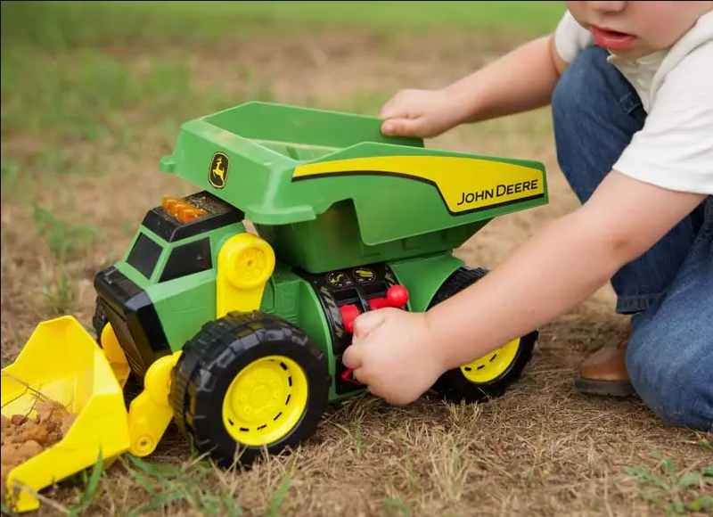 XXL 2i1 John Deere maskine med lys og lyd
