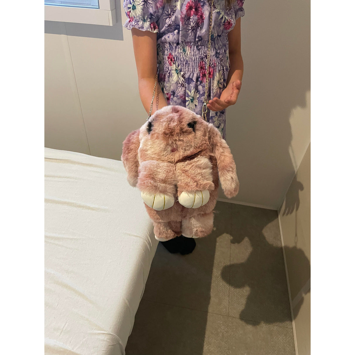 Kanin/Panda plys skuldertaske