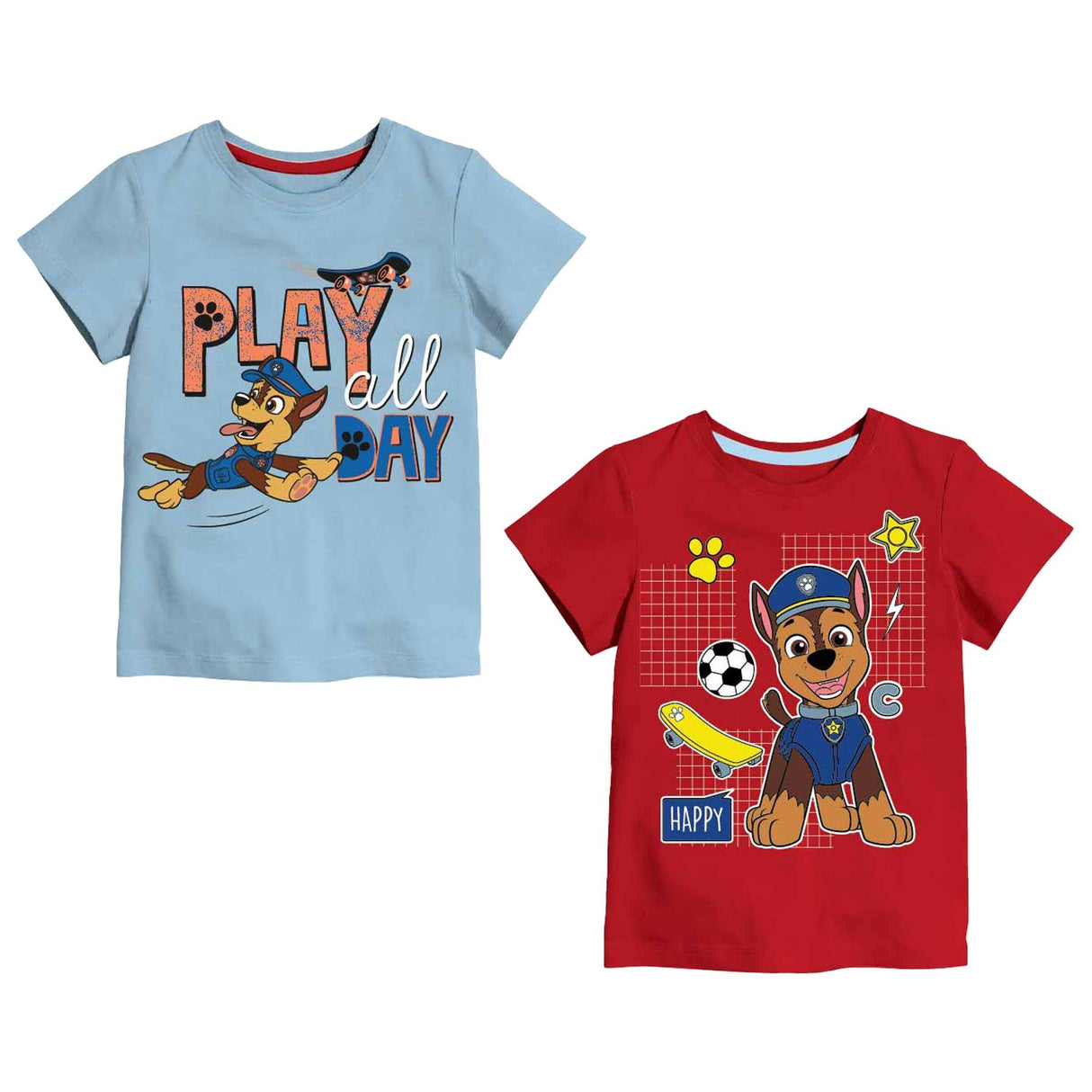 Paw Patrol t-shirt blå eller rød