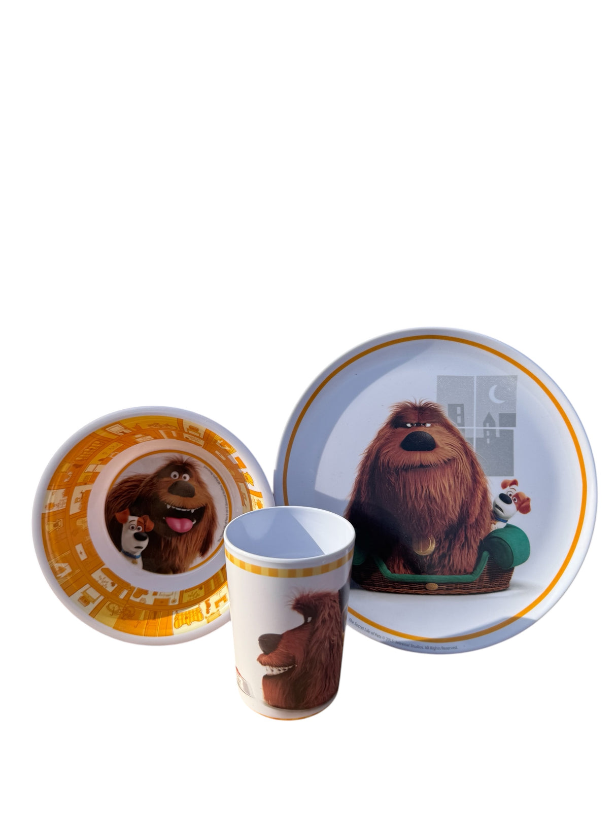 Kæledyrenes hemmelige liv 3-delt melamin spisesæt