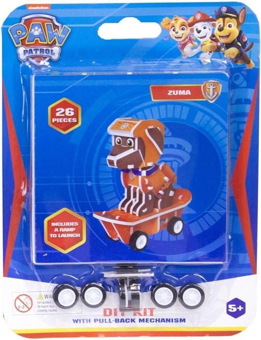 Paw Patrol DIY pull back køretøj incl figur