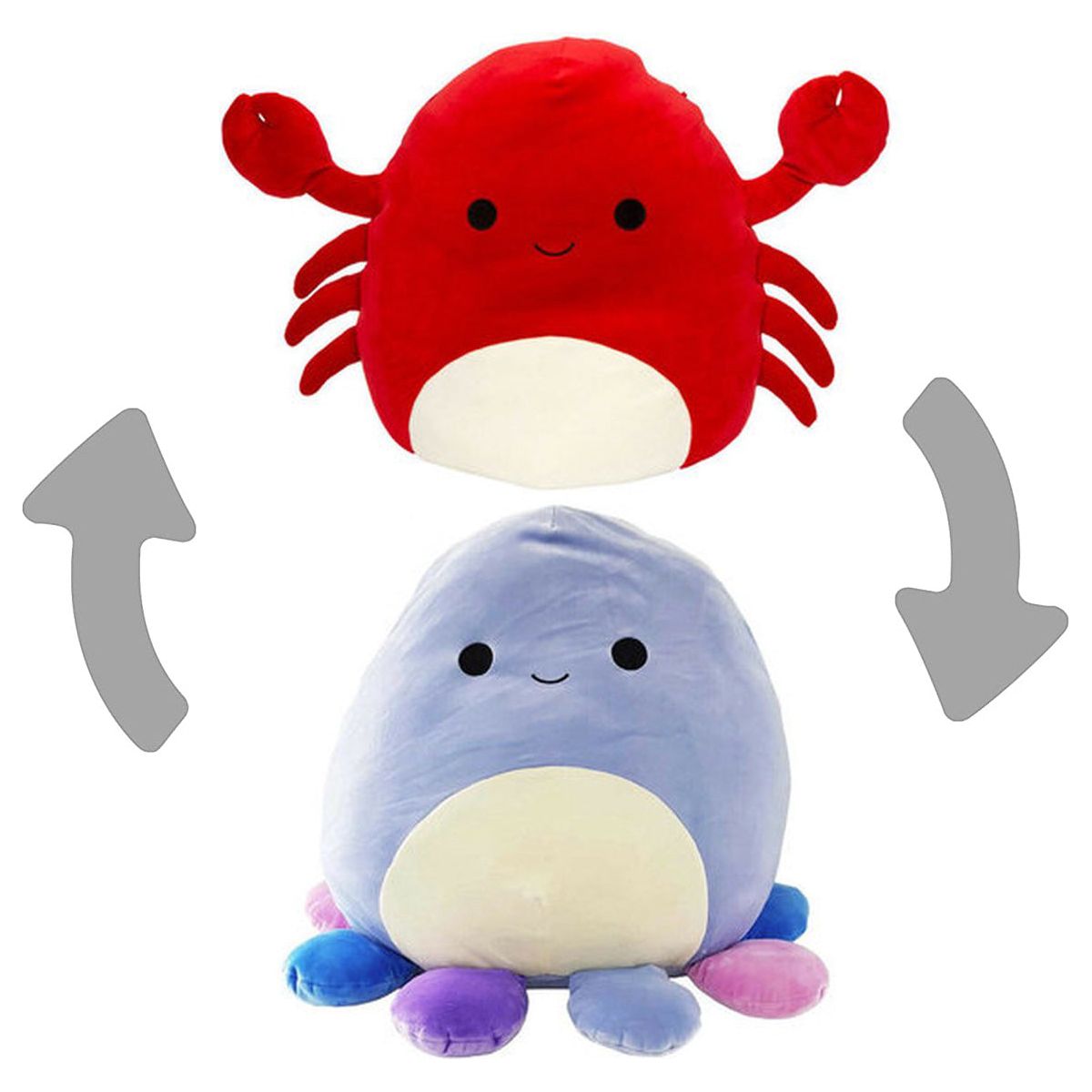 Squishmallows - Flip a Mallows 13 cm Krabbe/Blæksprutte