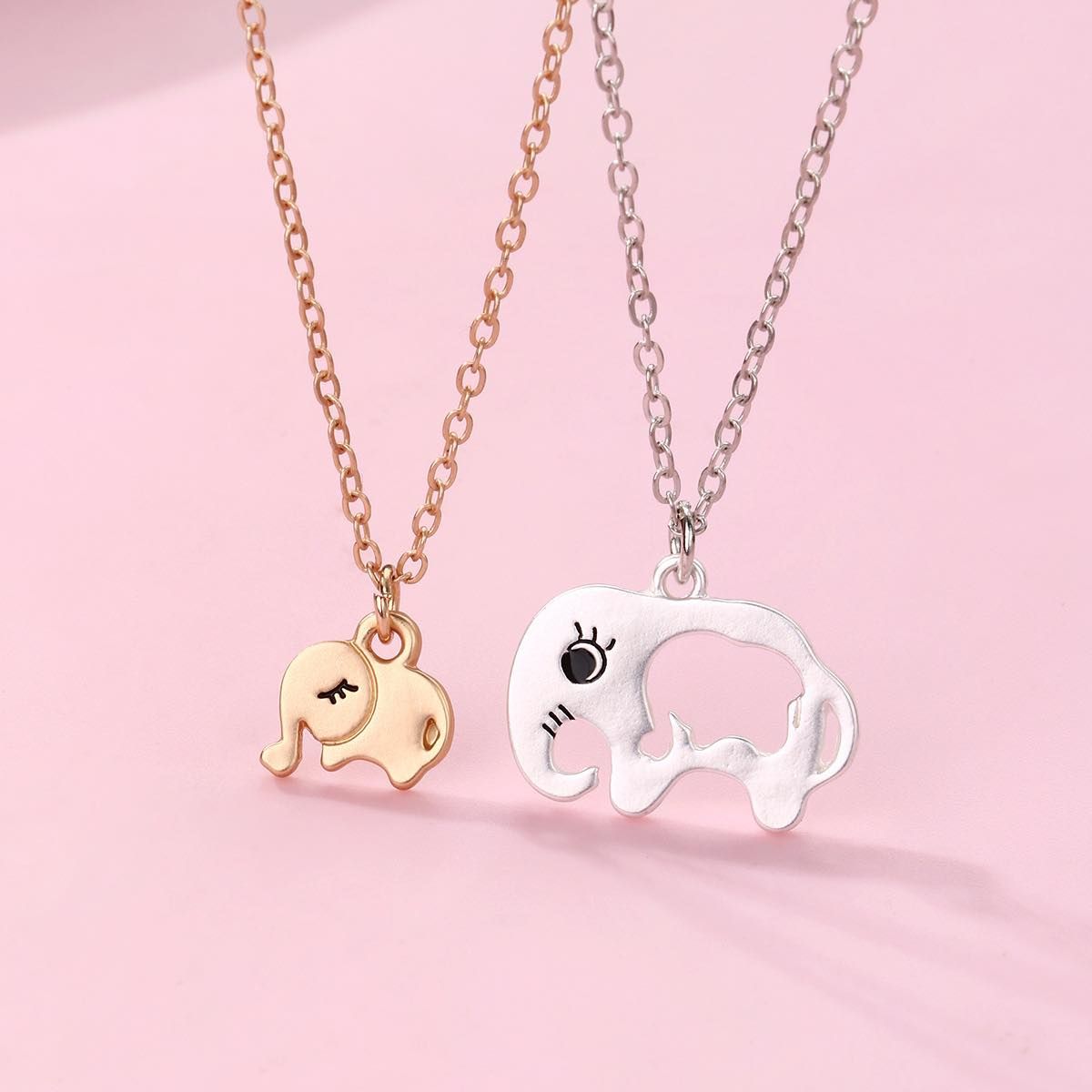 Ven/veninde halskæde - Elefant mor & Baby