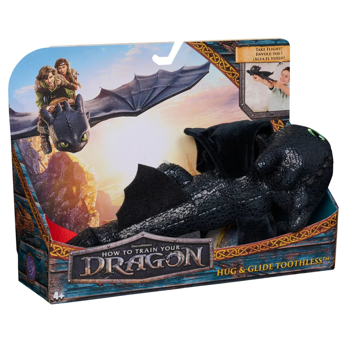 Dragons Movie Gliding Hug Toothless Plush 30 cm