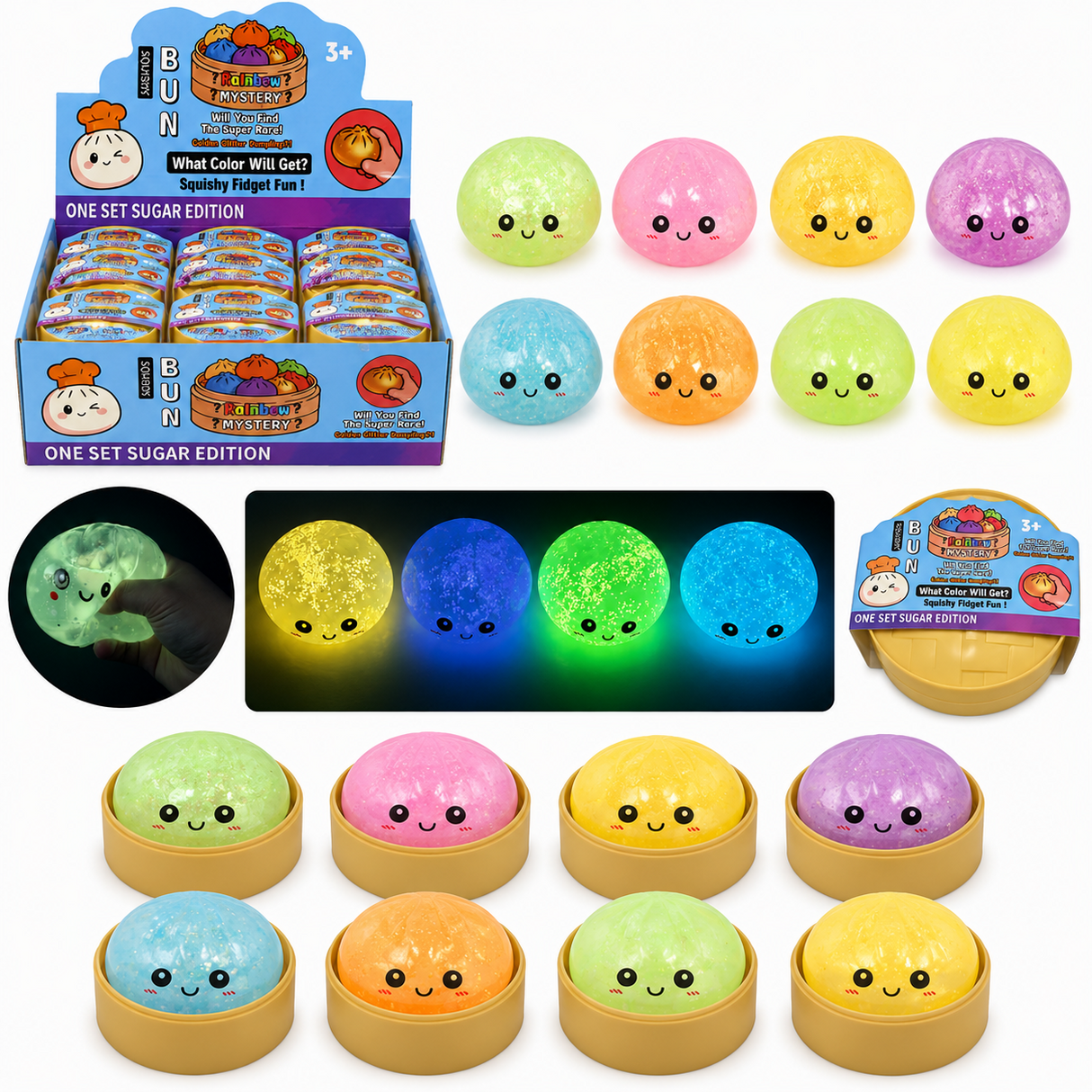Glow in the Dark 8.5 dumpling EMBALLAGE KAN VÆRE BESKADIET, DERFOR DEN BILLIGE PRIS