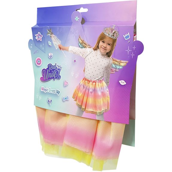 Real UniQ Udklædningsæt Fe-prinsesse, Regnbuefarvet