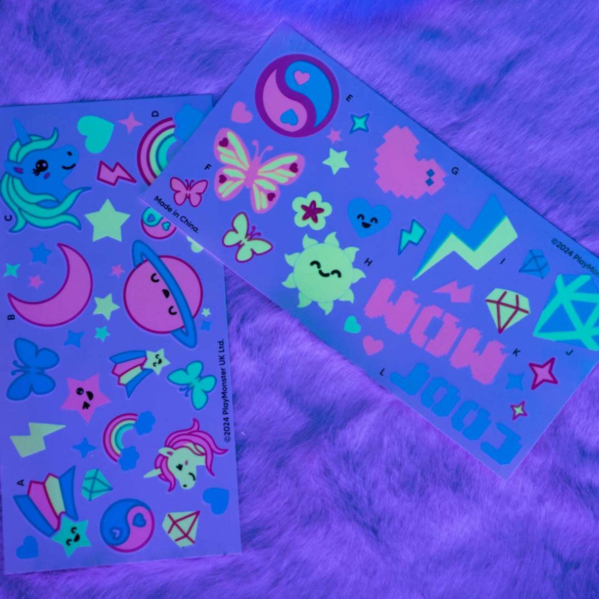 FabLab Glitter Tatoveringer med Glow in the dark effekt.