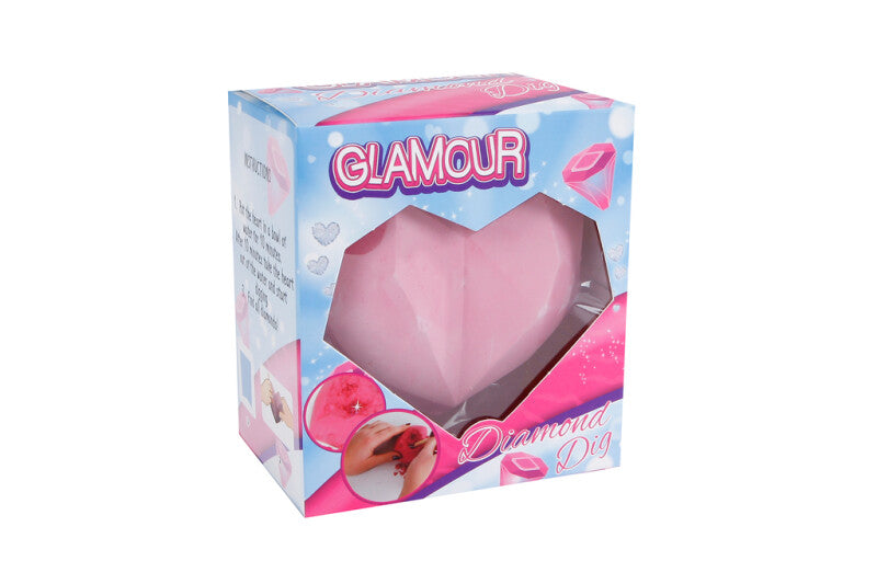 Skær Diamanter ud af et Glamourhjerte 7 cm