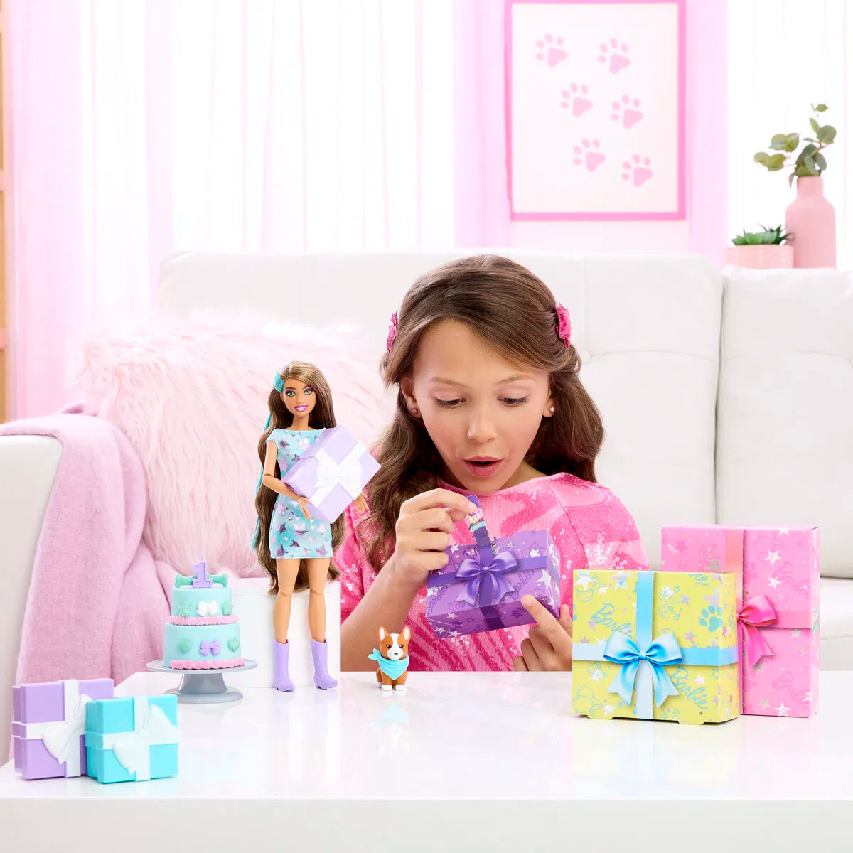 Barbie Party surprise dukke med +10 overraskelser