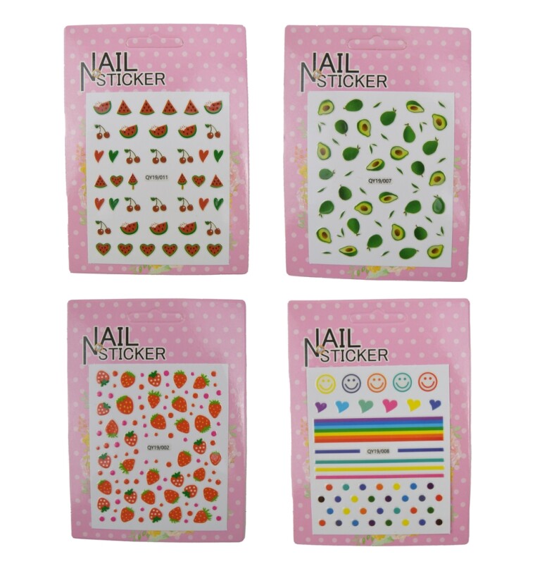 Nail stickers (8 forskellige varianter) leveres assorteret