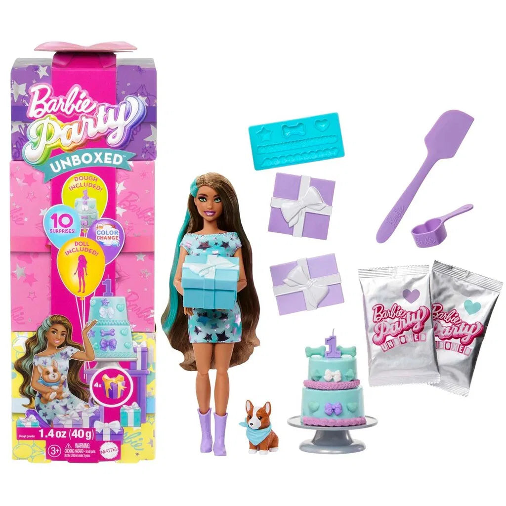 Barbie Party surprise dukke med +10 overraskelser