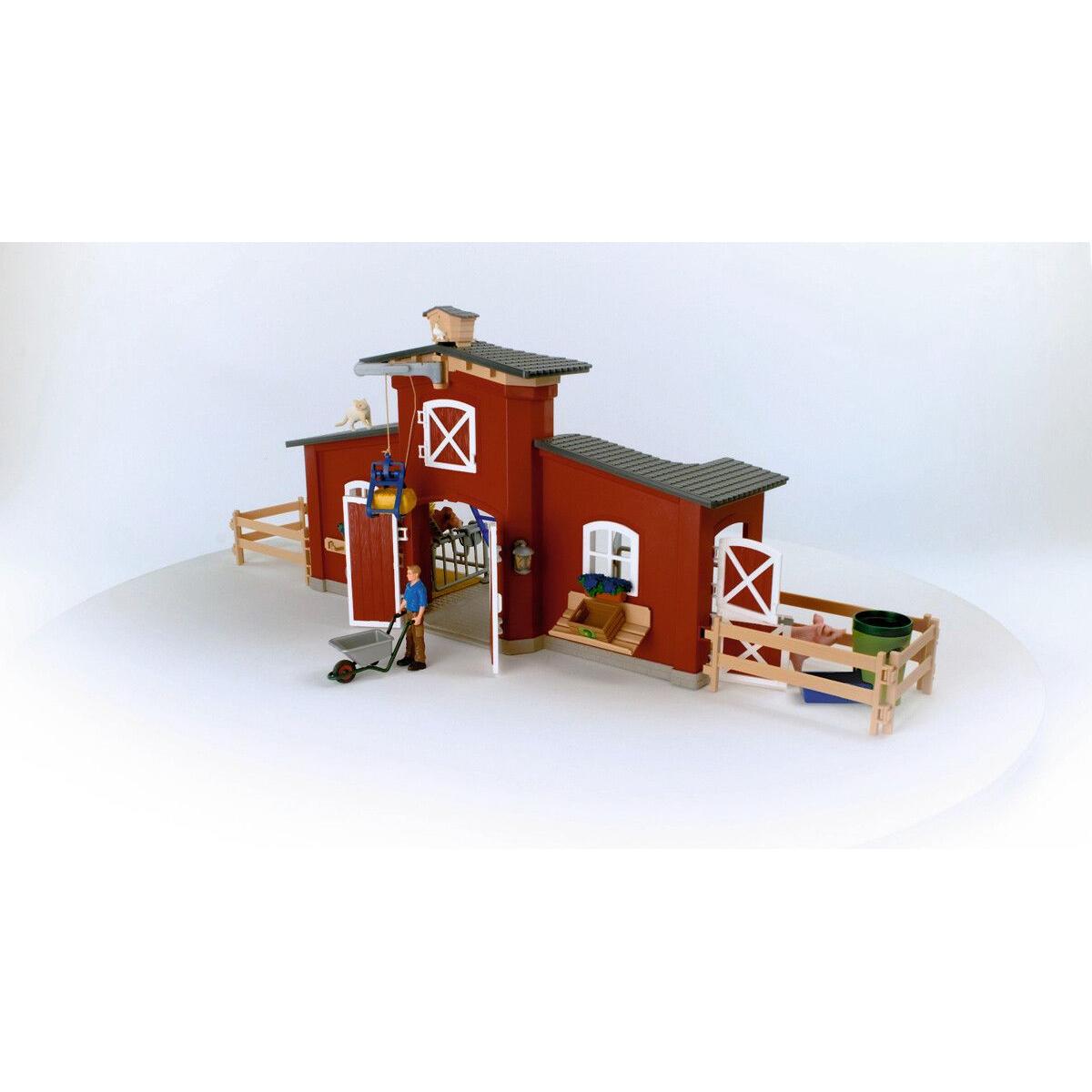 Schleich kæmpe bondegård incl 7 dyr og bondemand