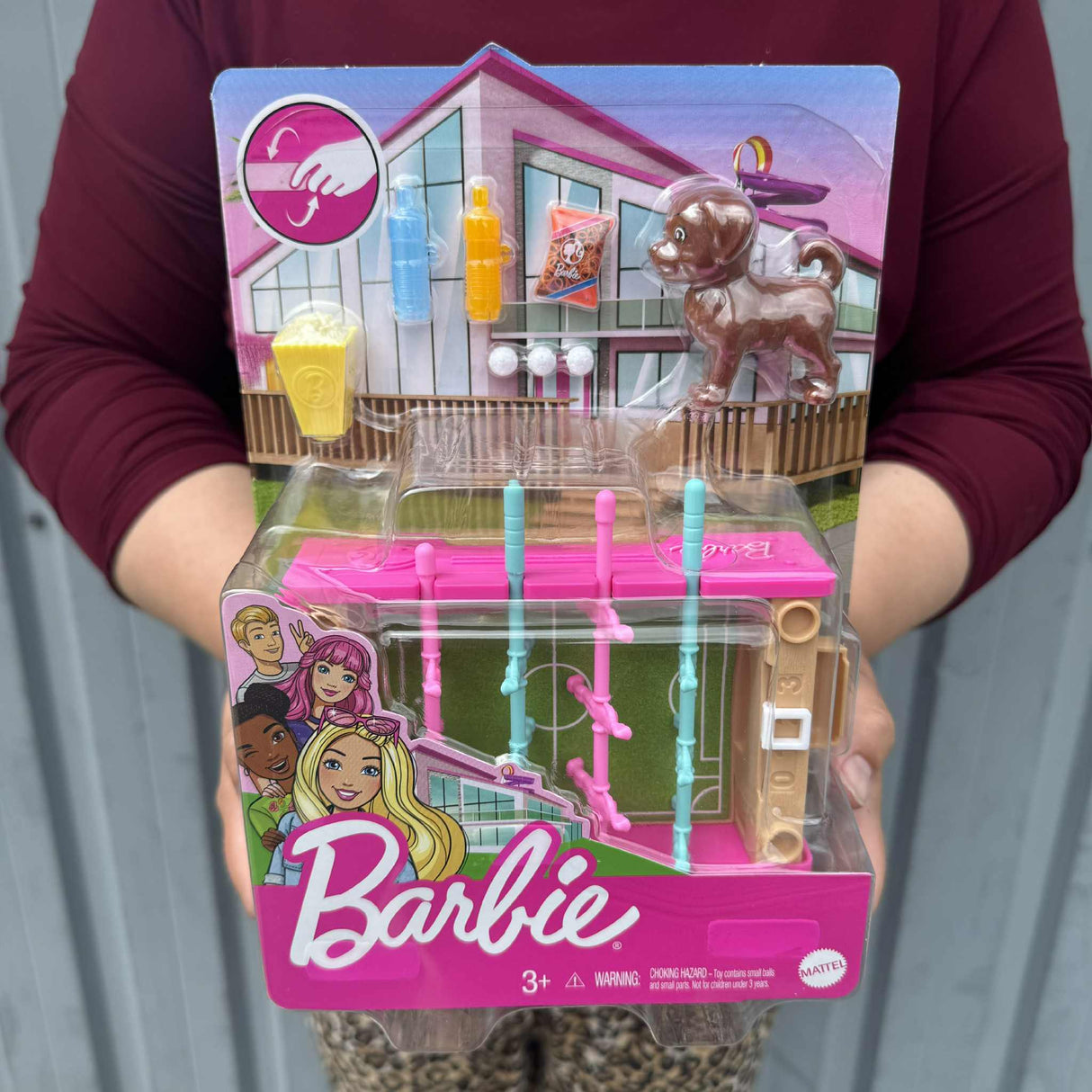 Barbie legesæt med fodbold, hund og accessories