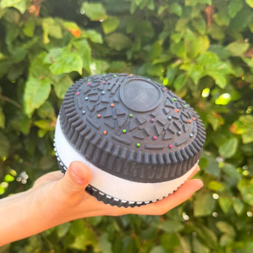 XXL Cookie squishy sort eller lyserød