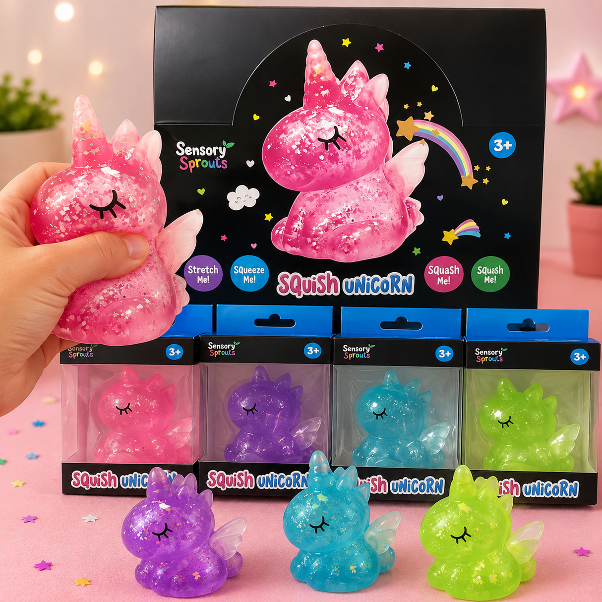 Squishy sugar Unicorn 8cm (assorteret farve)