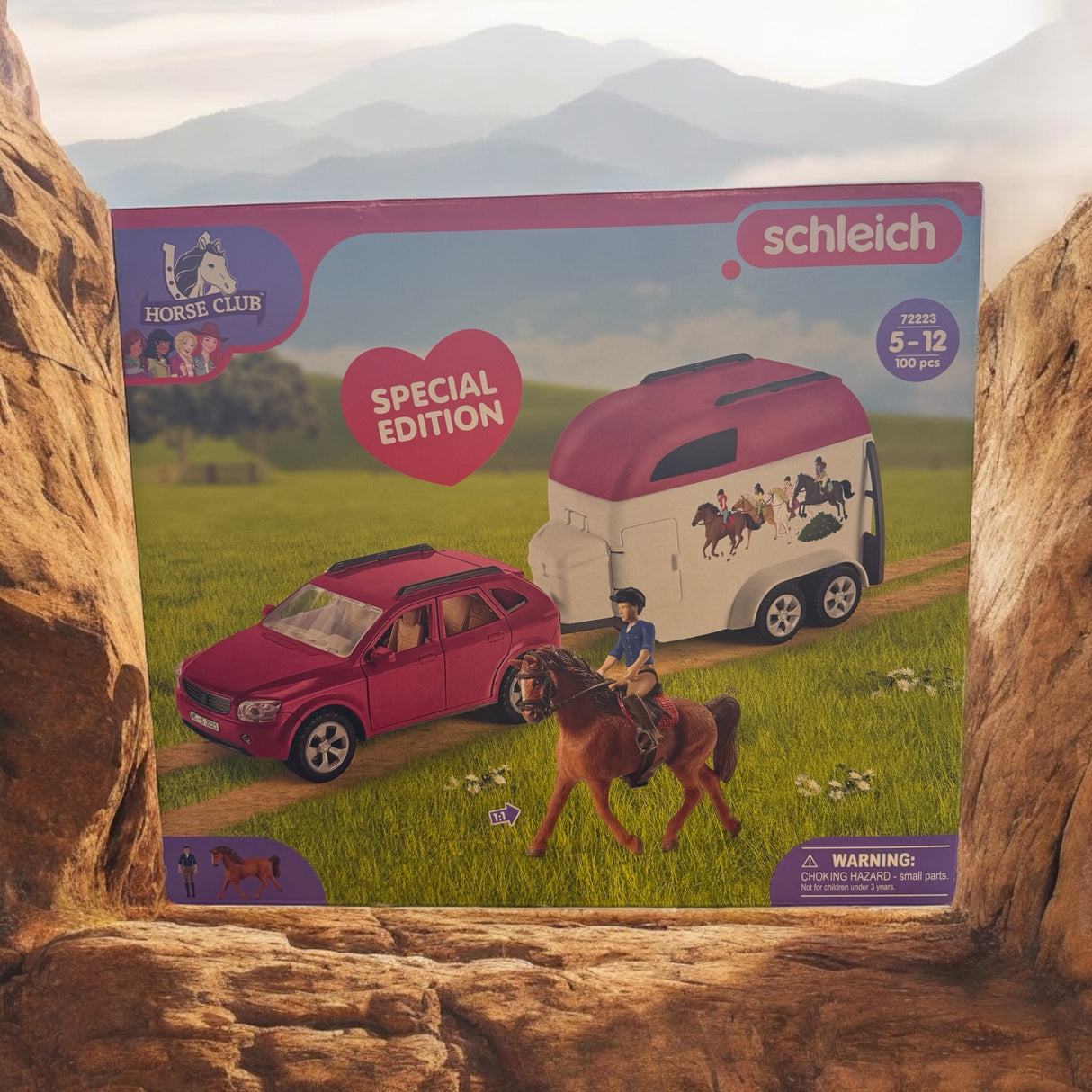 Schleich limited edition bil+hestetransport