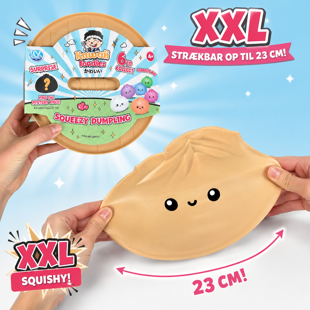 XXL Squishy dumpling - (strækbar op til 23 cm)