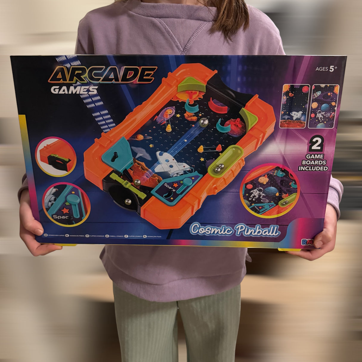 Cosmic Pinball spil 2i1 (Måler 44 x 27 cm)