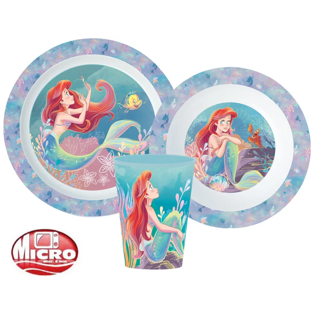 Den lille havfrue 3-delt spisesæt