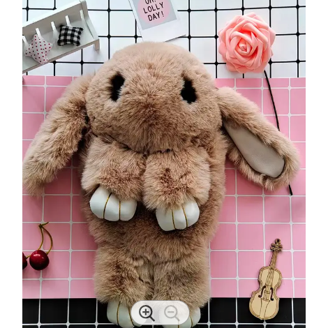 Kanin/Panda plys skuldertaske