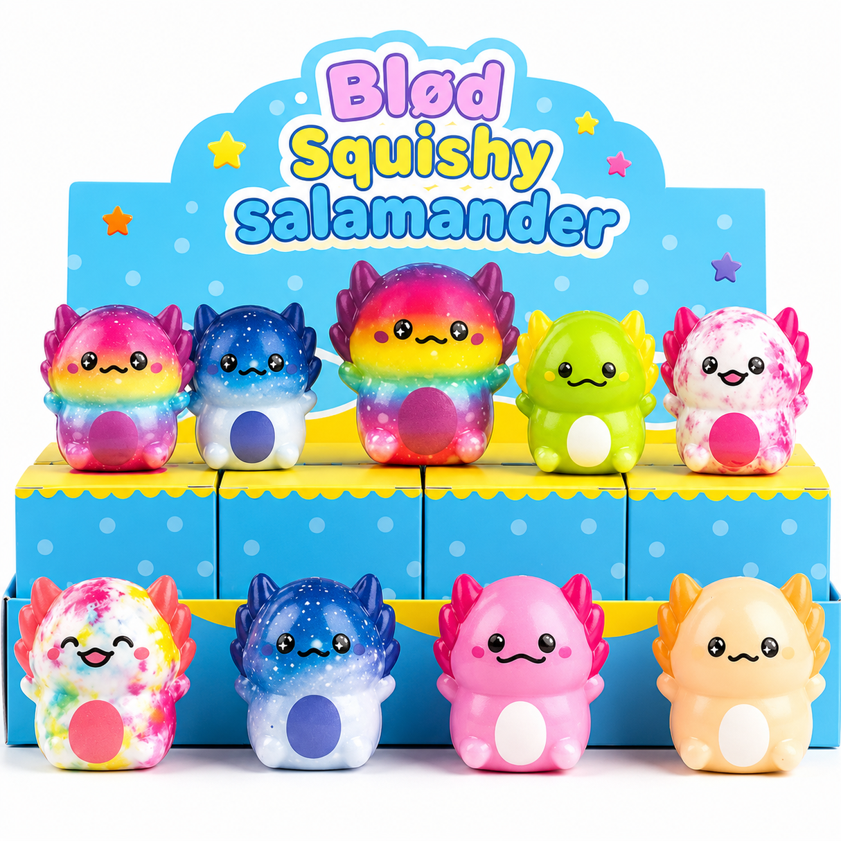 Squishy salamander slow rising 6 cm (ass. farve)