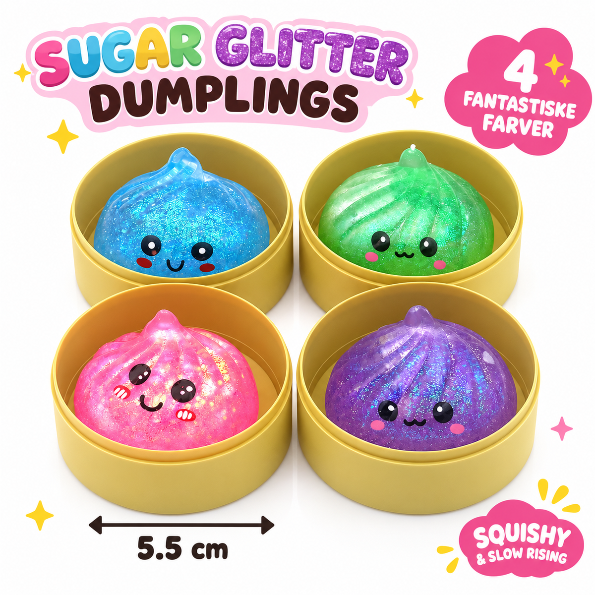 squishy sugar glitter dumpling 5.5 cm