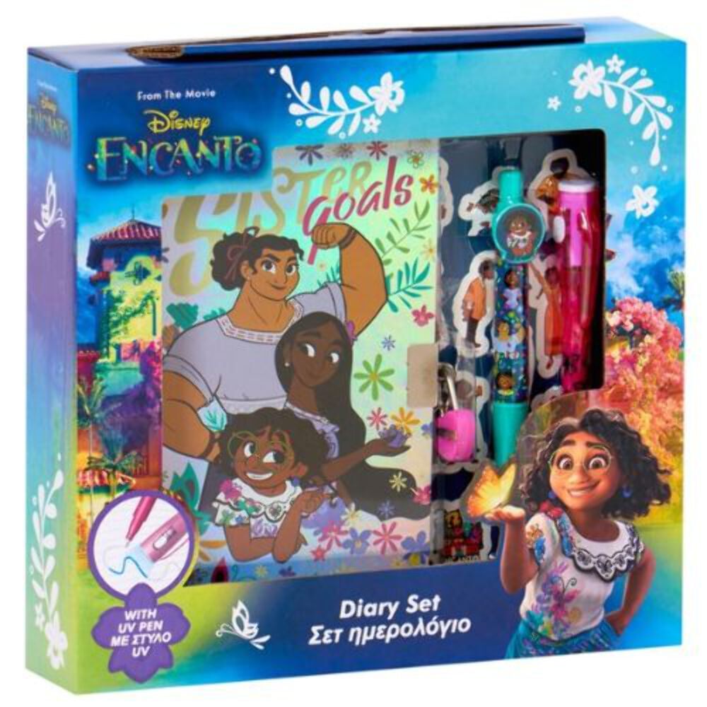 Disney encanto dagbog med lås og UV pen