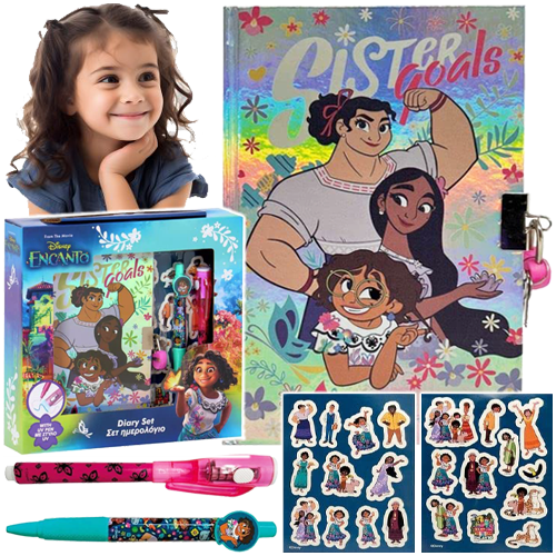 Disney encanto dagbog med lås og UV pen