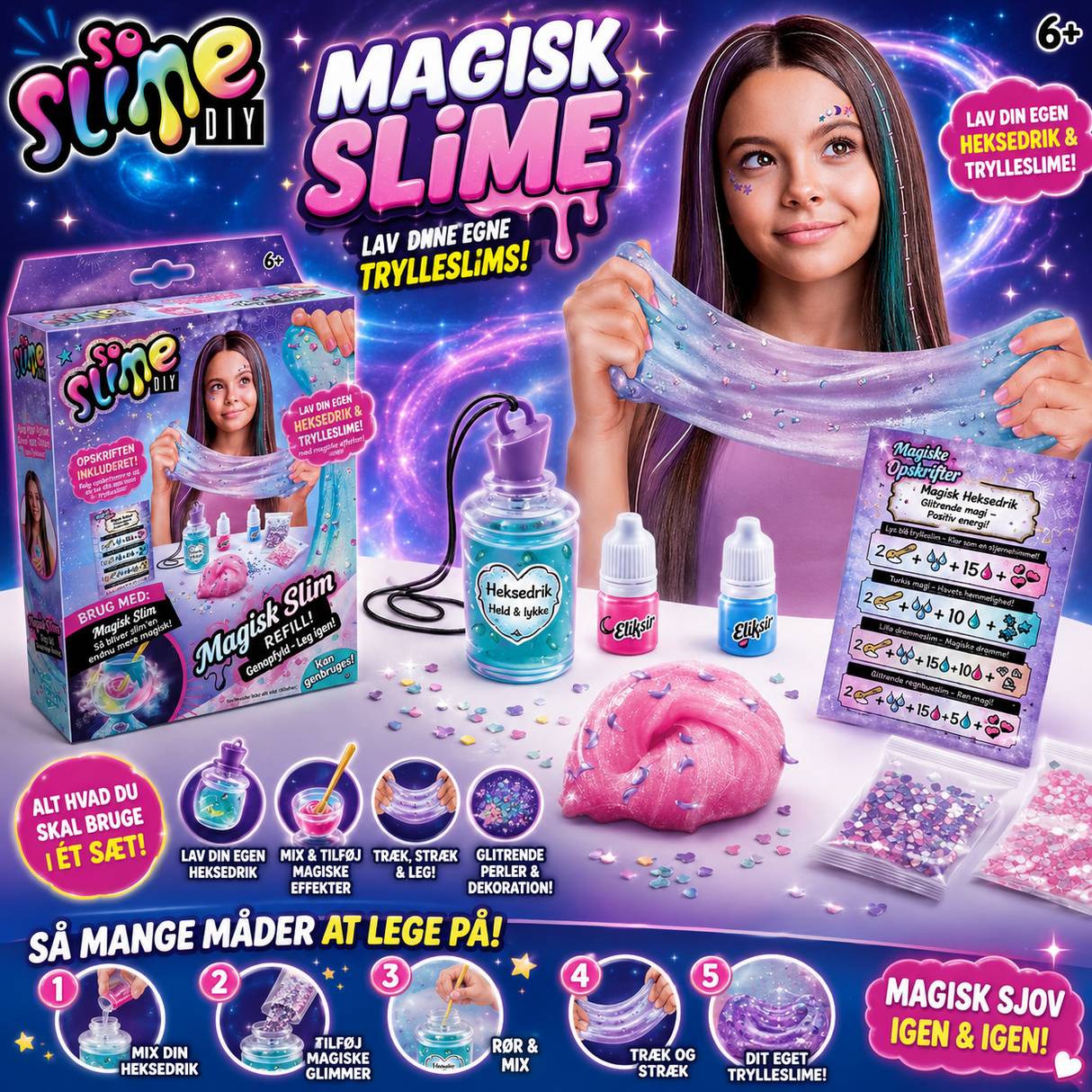 So Slime Magic slime refill sæt 18 x 24 cm