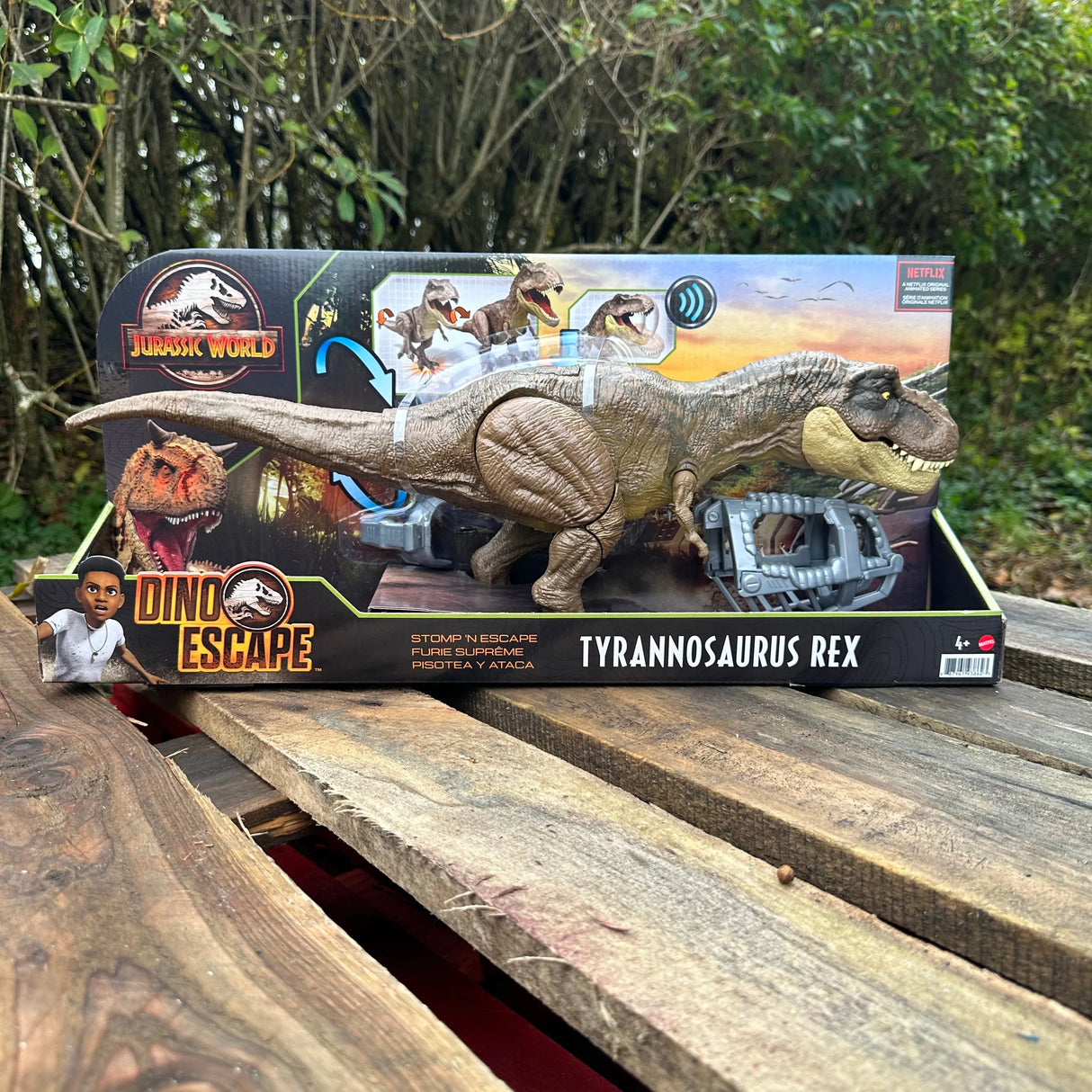 XXL Tyrannosaurus Rex med lyd og mundkurv