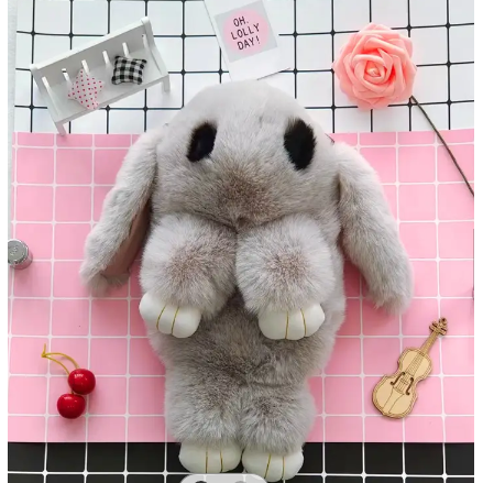 Kanin/Panda plys skuldertaske