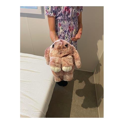 Kanin/Panda plys skuldertaske