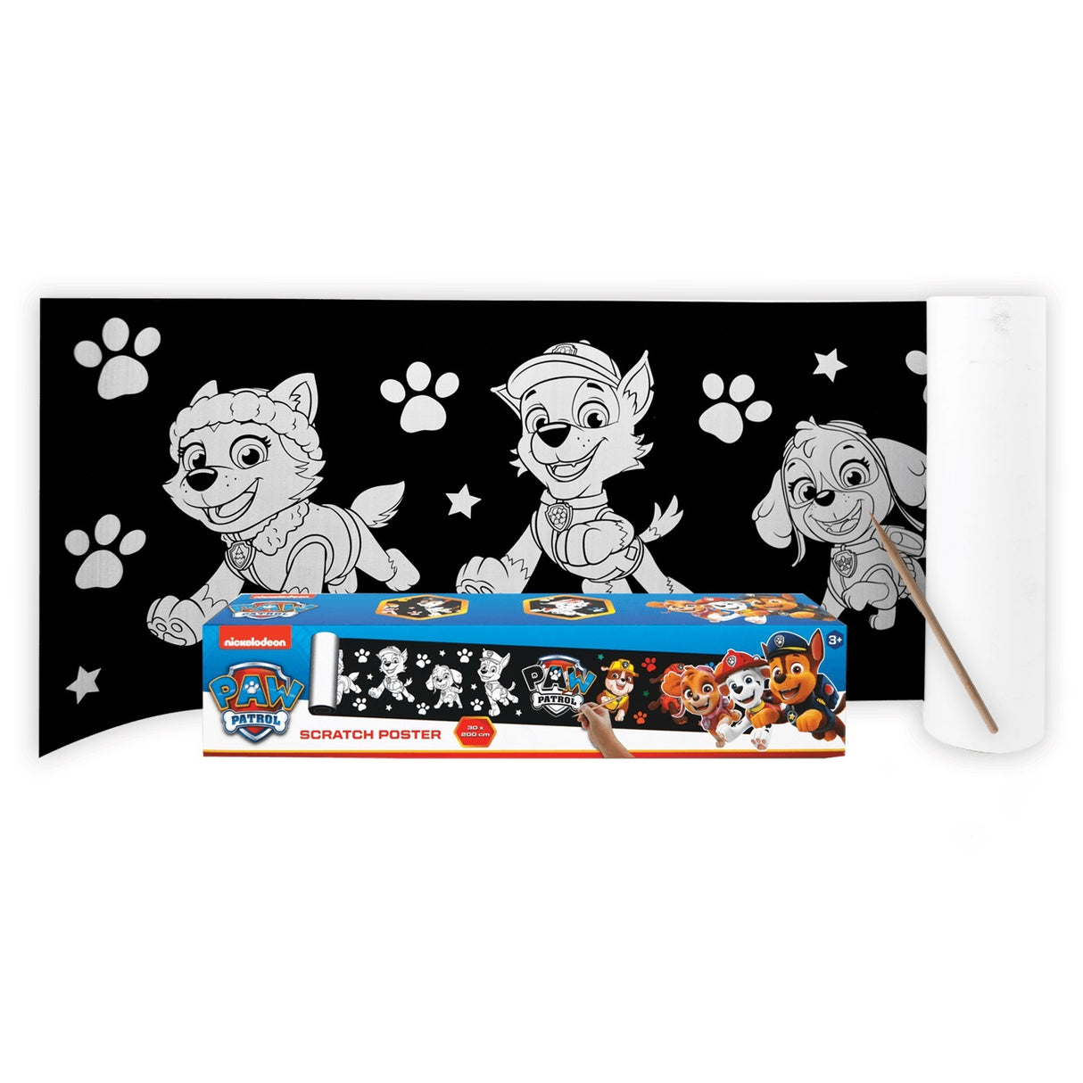 Paw Patrol scratch art plakat 200x30 cm