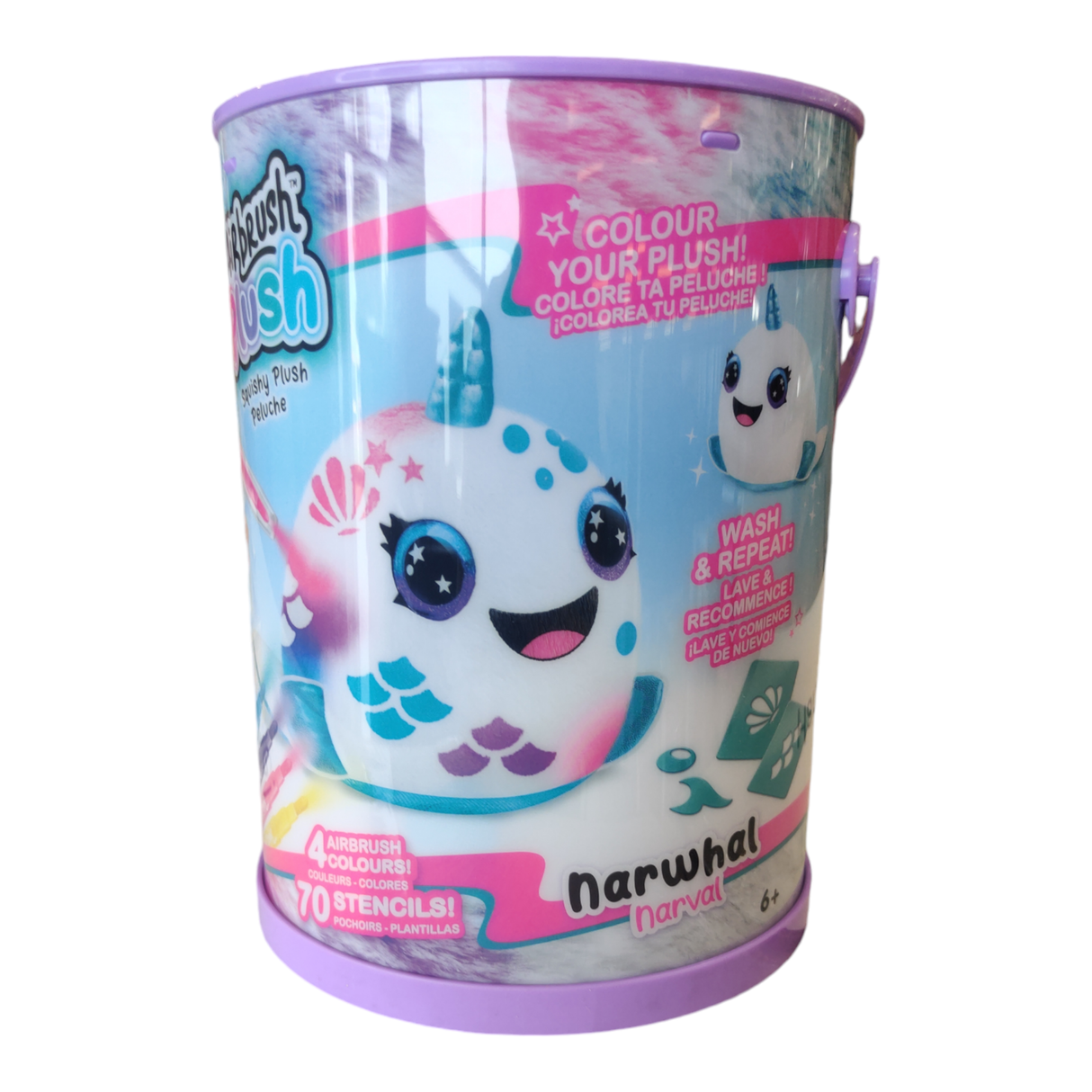 Airbrush Plush - Narwhal - Color Print