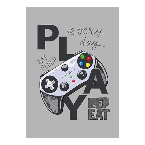 Blødt Fleecetæppe Joystick Grå