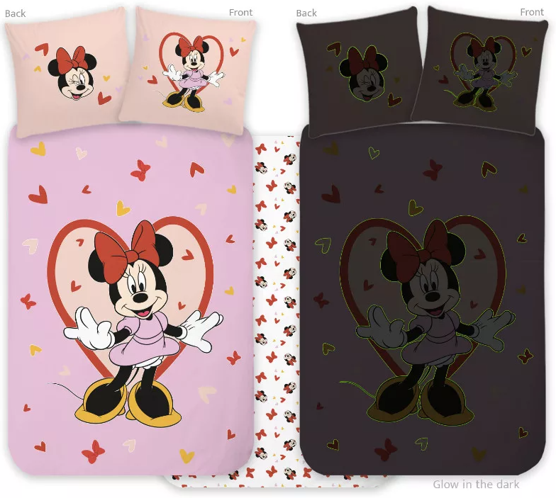 Glow in the dark sengesæt junior 100% bomuld