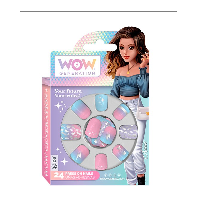WOW Generation - Sæt med 24 selvklæbende negle