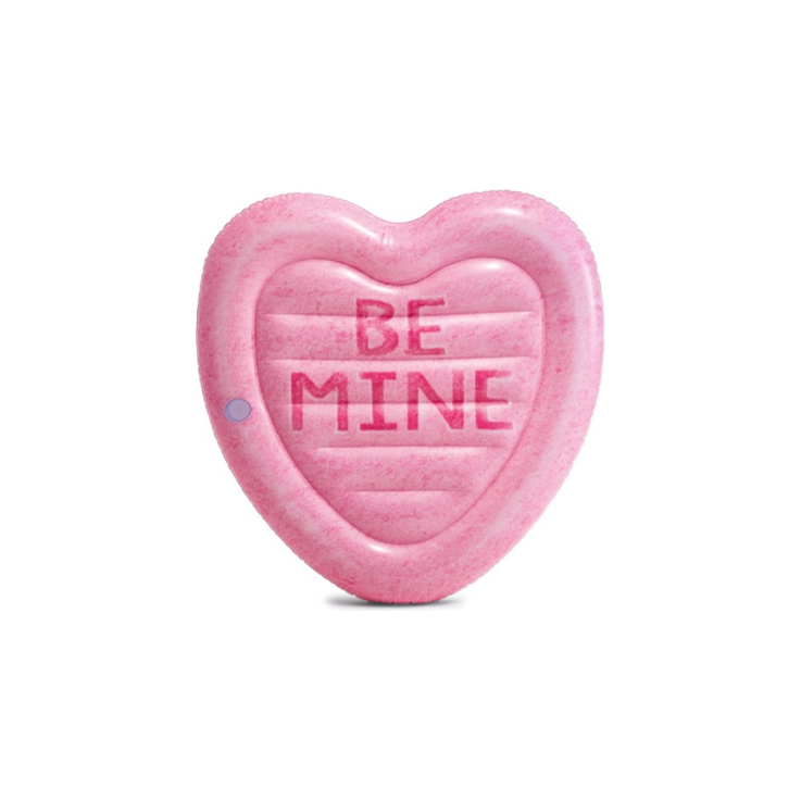 Intex lyserødt flydende hjerte "Be mine" 1.40 meter x 1.42 meter